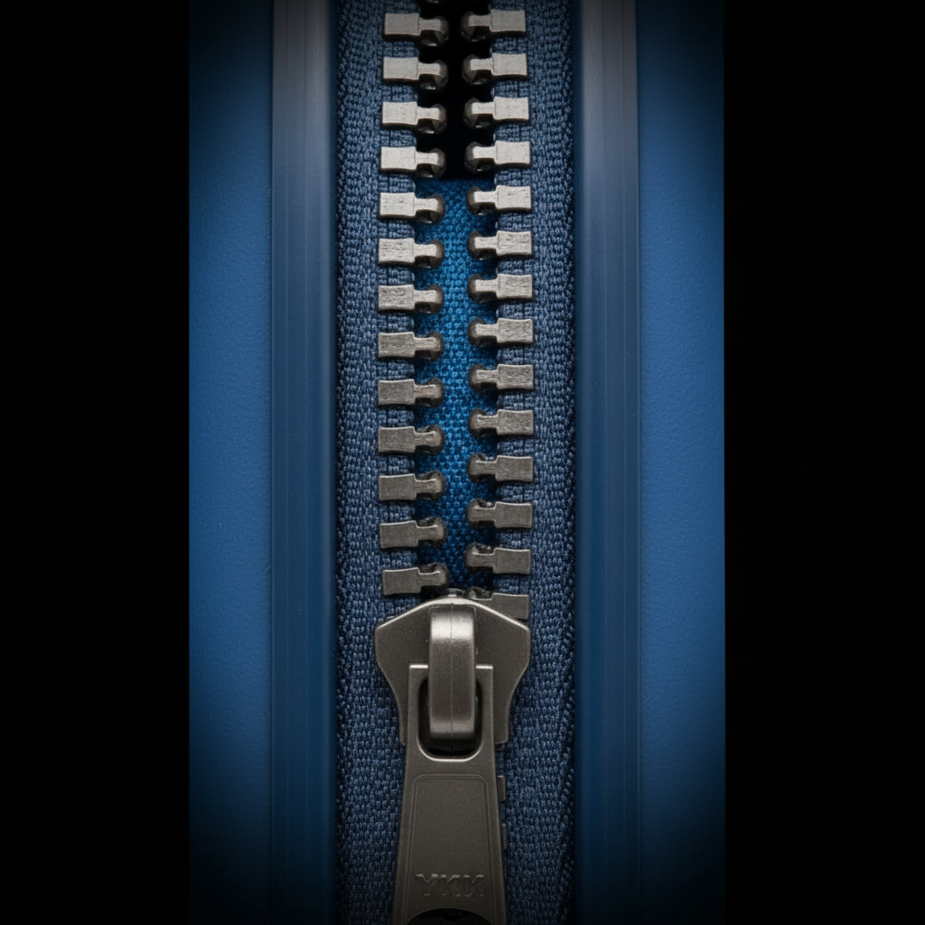 YKK Aquaguard expansion zipper macro